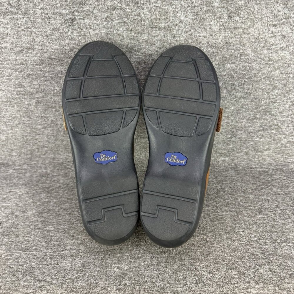 ✅Womens 9.5M Dr. Comfort Slip-on Shoes Mallory Brown Leather Diabetic Loafers - Picture 3 of 9